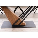 Стол обеденный SIGNAL GENESIS черный/ясень 160-220/90